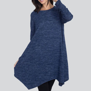 Asymmetrical Hem Sweater Dress